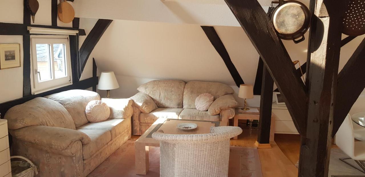 Penthouse Im Historischen Fachwerkhaus Mit Grosser Dachterrasse An Zentralster Lage Boppard Luaran gambar